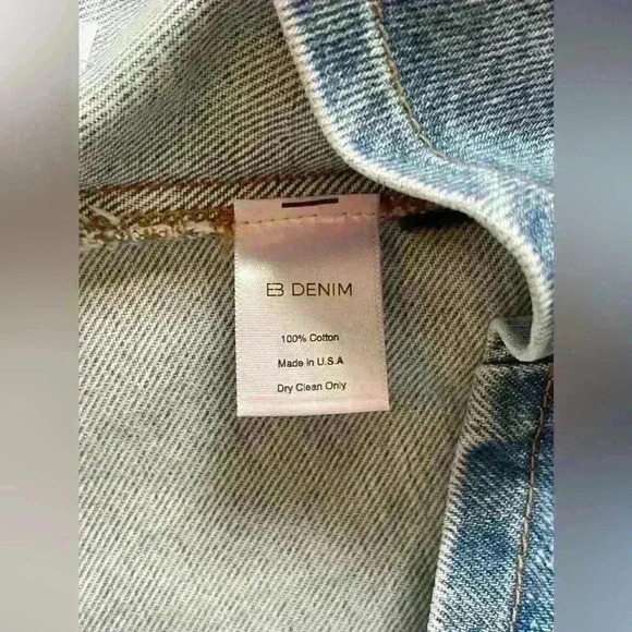 EB Denim Lace Up Corset Top Medium Wash Women's Size Medium - Picture 7 of 9